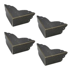 Corner Protectors for Furniture,4 Pack Table Corner Protectors Metal Bronze Box