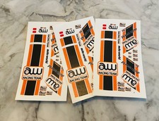 AW Aurora AFX HO Scale Custom Dodge Street Van Slot Car Decals Orange/Black