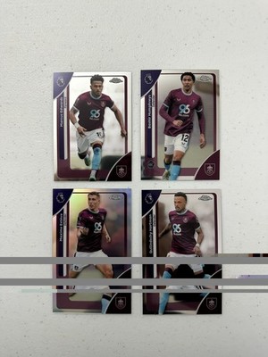 Topps Chrome Premier League 2025/2026 Burnley Base & Insert Karten Konvolut X4