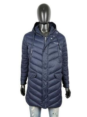 Armani Exchange Parka Herren Blau Kapuze Mantel Homme Jacke Herren S
