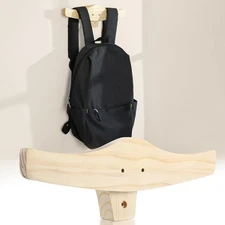 Chunful Backpack Rack Wood Wall Mount Hanger Heavy Duty Wall... 