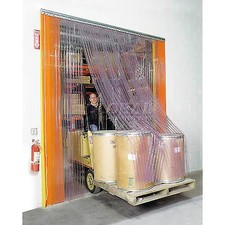 7'W x 13'H Transparent Scratch Resistant Strip Door Curtain Kit