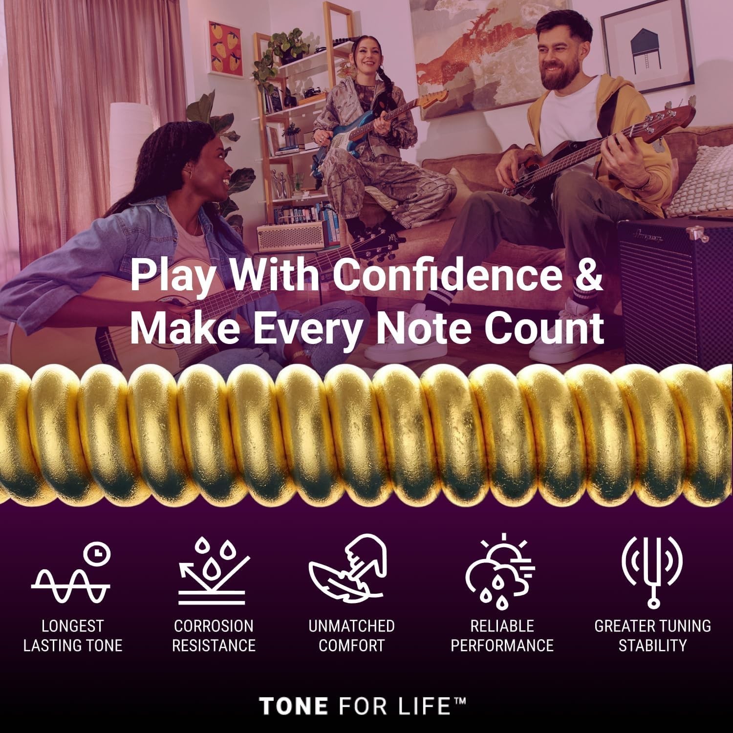 Phosphor Bronze NANOWEB Coated Acoustic Guitar Strings Light .012-.053