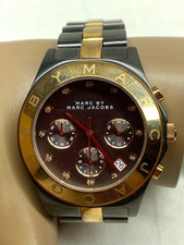 Marc by Marc Jacobs Blade Graphite and Rose Gold Stainless Steel Watch MBM8583