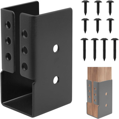 32 Pack Black 2x4 Concealed Joist Hanger Brackets for Wood Structures