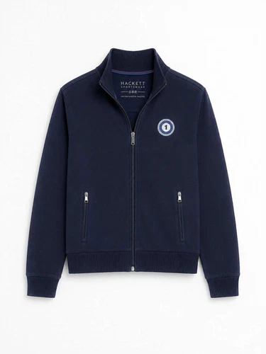 Porsche Martini Racing Sweat Jacket Medium Dark  Blue Full Zipper RARE - product listing photo