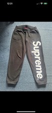 Supreme Satin Applique Joggers Black UK m