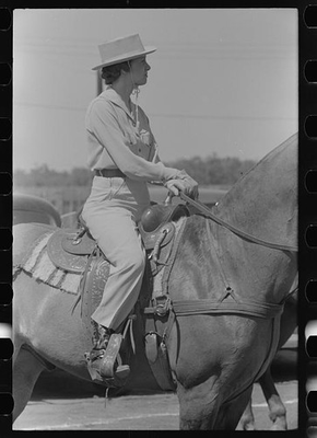 #ad #ad Photo:Abilene Texas 1939 Woman on Horse Watching Polo Match $13.49