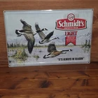 Vintage 1992 Schmidt's Light Beer Metal Sign-Geese 18x12