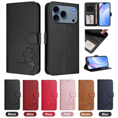 Cute Panda Pattern Leather Phone Case For Apple iPhone 17 Pro