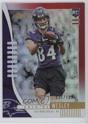 2019 Panini Absolute Rookie Red Spectrum /100 Antoine Wesley #143 Rookie RC 0b2