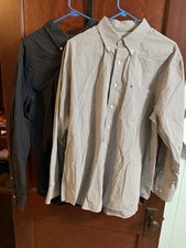 RLPH LAUREN CHAPS (2)  MEN’S Button Down Dress Shirt( Size L ) “BUNDLE “