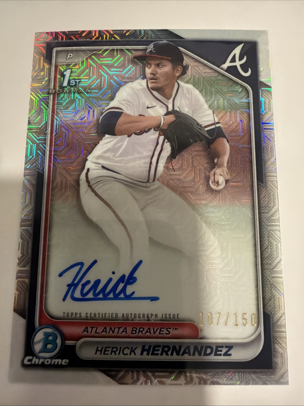 2024 Bowman Chrome Choice HTA /150 Herick Hernandez 1st Auto