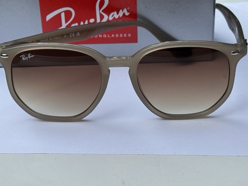 NEW Ray-Ban RB4306 6166/13 Polished Beige/Dark Brown Gradient Sunglasses 54mm - Picture 5 of 15