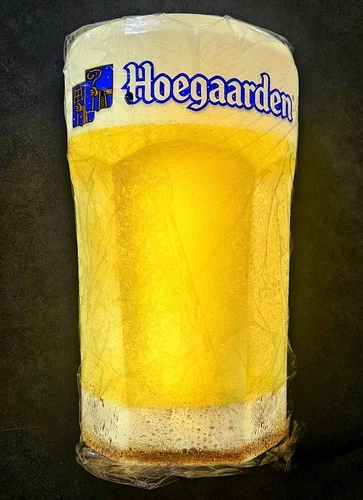 Vintage Hoegaarden Belgian Beer  Lighted Bar Sign NOS Rare - In Original Box