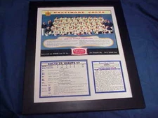 NATTY BOH 1958 BALTIMORE COLTS CHAMPS TEAM PHOTO FRAMED