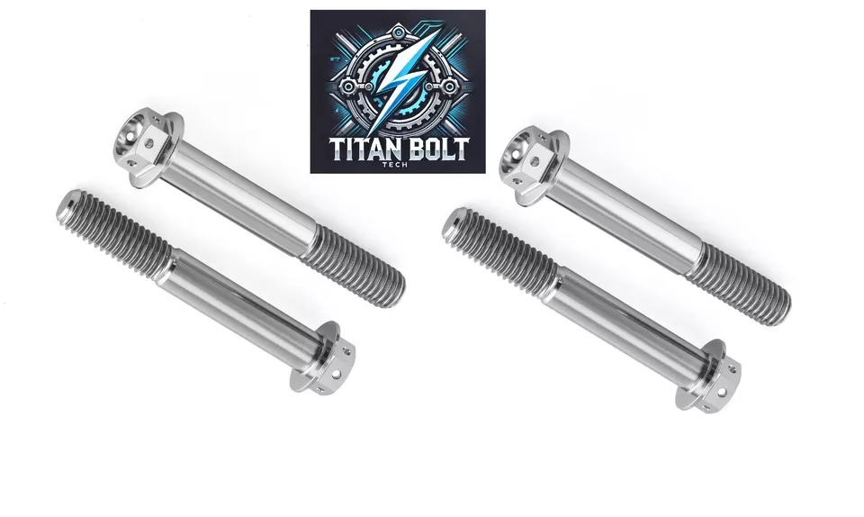 4 pernos perforados pinza delantera titanio Yamaha YZF R1 YZF R6 2011-2019 M10x70 mm Foto 3 de 4