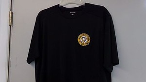 Pittsburgh Penguins Vintage Gold Logo Performance Embroidered T-Shirt XL New