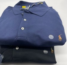 NWT Men's Polo Ralph Lauren L -Sleeve Polo Shirt Navy Black LT 3XLT 3XB 4XB 0024