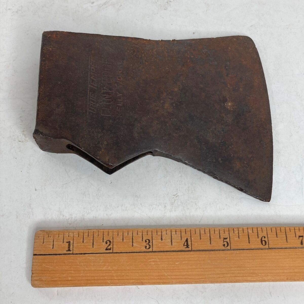 Vintage TRUE TEMPER FLINT EDGE KELLY WORKS Jersey Axe Head Vintage TRUE TEMPER FLINT EDGE KELLY WORKS Jersey Axe Head