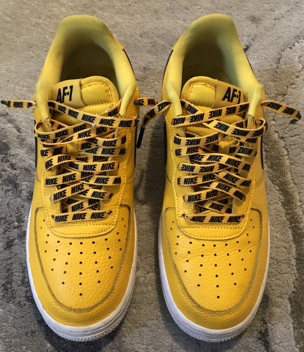 Rare Nike Air Force 1 '07 LVB Amarillo/Black-White 823511-701 US8.5 |