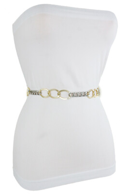 Women High Quality Fashion Skinny Belt Silver Metal Chain  display picture 1