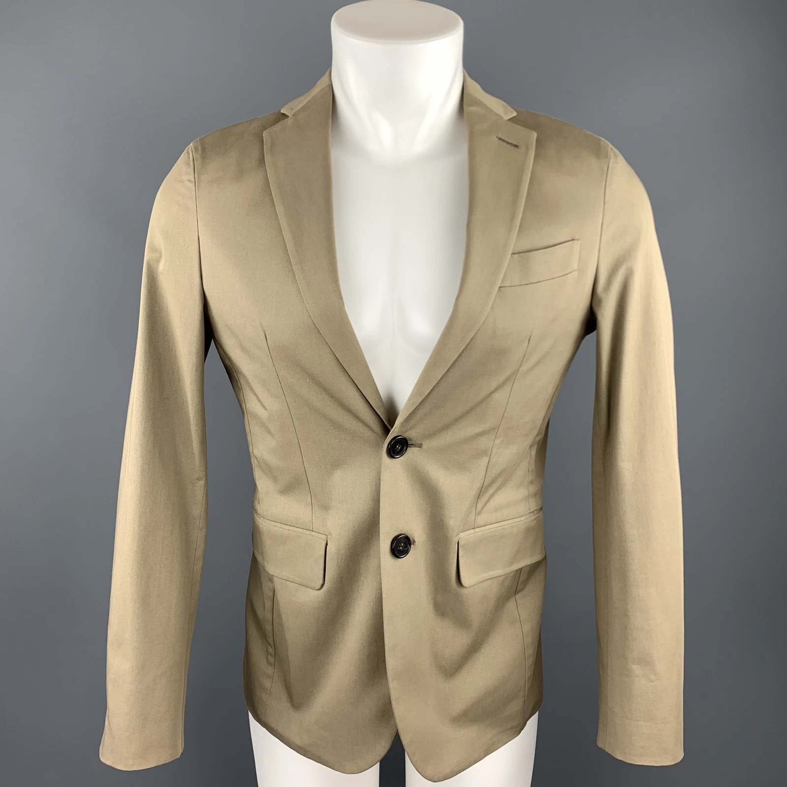 Cappotto sportivo risvolto tacca DSQUARED2 taglia 36 misto cotone talpa