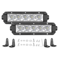 Pair Ultra Slim 6inch Led Work Light Bar Single Row Spot Offroad Driving Atv Utv Pair Ultra Slim 6inch Led Work Light Bar Single Row Spot Offroad Driving Atv Utv