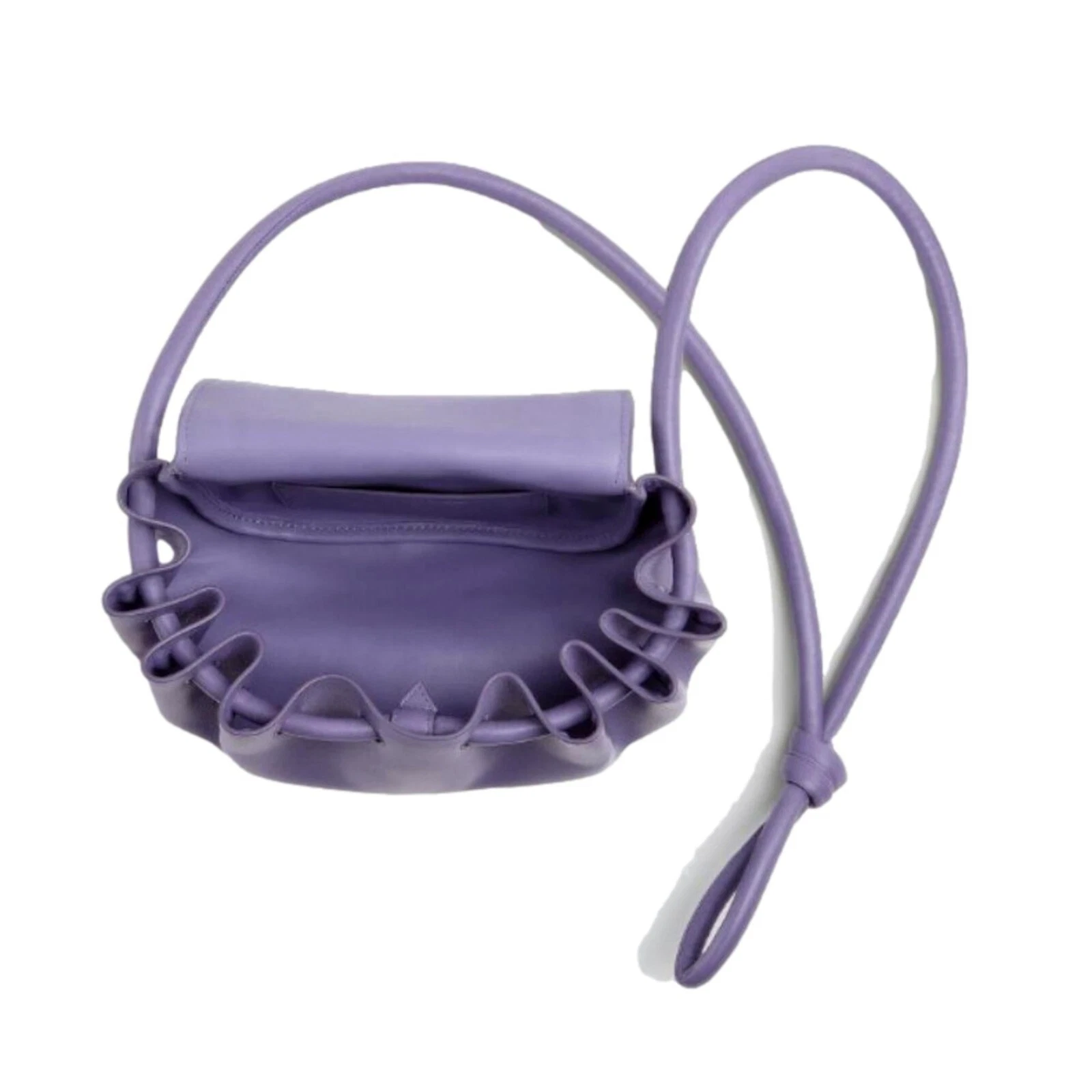 Borsa a tracolla piccola Bottega Veneta becco lavanda nappa pelle NUOVA