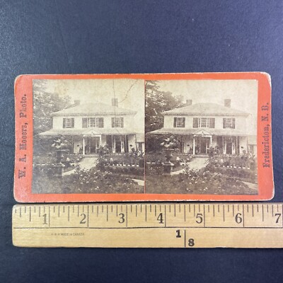 Judge Lemuel Allan Wilmot House Stereoview Fredericton NB c1870 Y15131