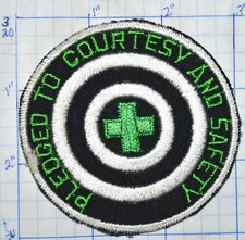 PLEDGED TO COURTESY & SAFETY DRIVING OR MEDICAL PATCH