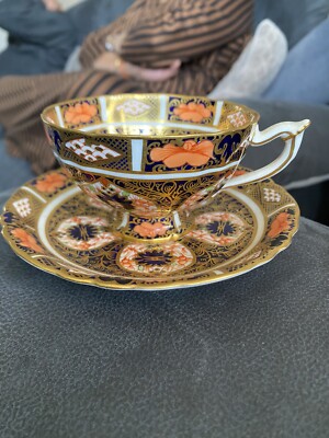 Royal Crown Derby Gold Tea Cup and Saucer UK