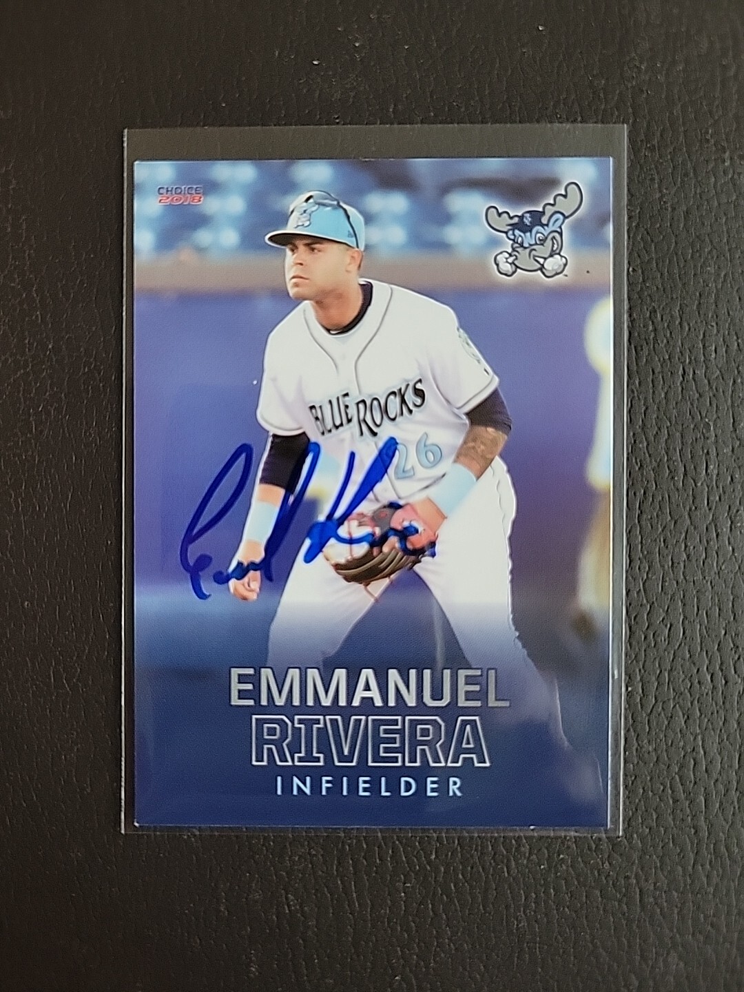 2018 Wilmington Blue Rocks Team Set Emmanuel Rivera RC Rookie Signed IP Auto MLB