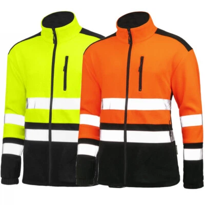 ART.MAS Fleecejacke Arbeitsjacke Pullover Fleece Jacke 300 g/m² Gelb Orange Gr. S - 5XL