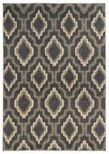 Black Transitional Synthetics Ikat Patterned Lines Area Rug Geometric 5501D