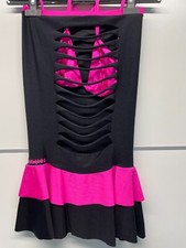 Black and Neon Pink Slashed Dress and Bikini Top Size 10-12 Rave Clubwear Cyber
