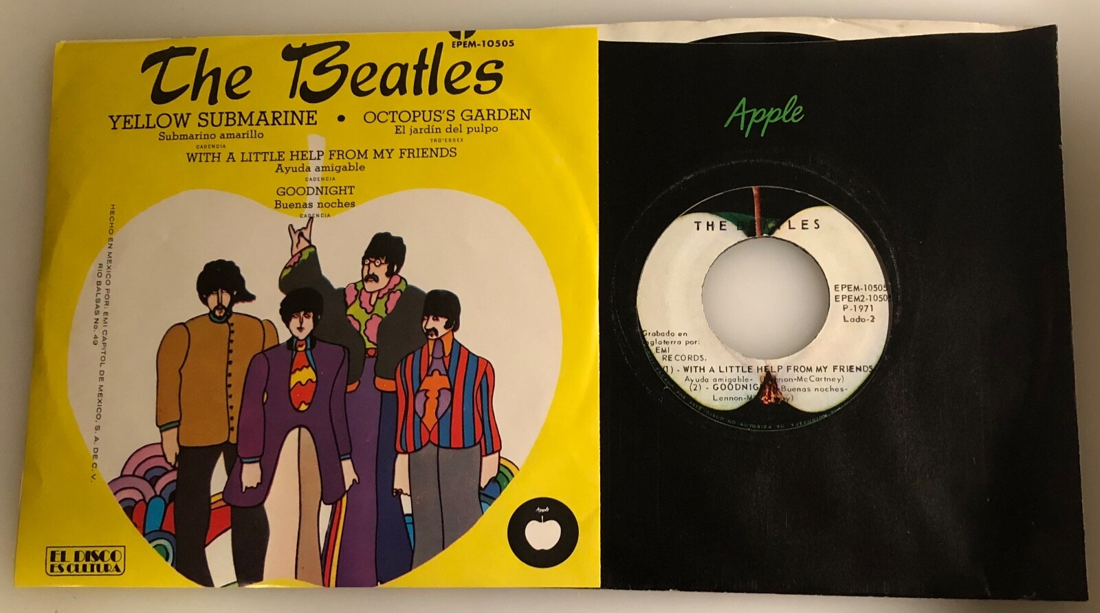 Beatles / 4 Song EP feat: Ringo Starr / Goodnight / 1971 Apple Mexico 45 / NM | eBay Beatles / 4 Song EP feat: Ringo Starr / Goodnight / 1971 Apple Mexico 45 / NM | eBay