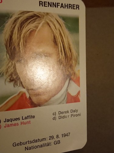 RARE - James Hunt Rookie Card - Piatnik Racing Driver 1979 -Excellent Con - Picture 3 of 3