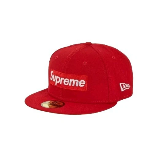 Casquette ajustée New Era x SUPREME FW'21 No Comp Box Logo Rouge 7 3/8