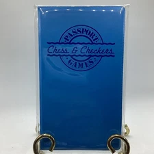 VINTAGE PASSPORT CHESS & CHECKERS GAMES TRAVEL BOARD GAME W/ CLEAR GAME SLEEVE