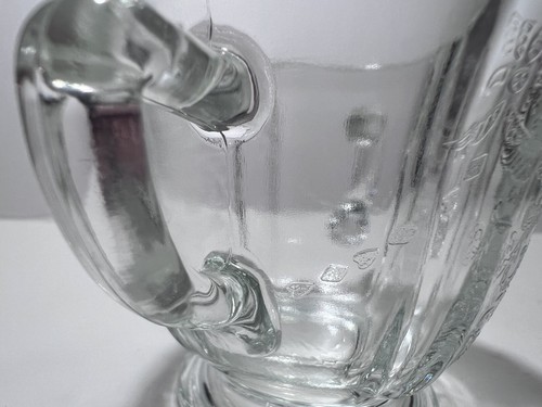 Vintage Crystal Madrid Pattern Depression Glass Sugar Dish And Creamer - Picture 8 of 15
