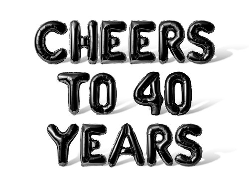 CHEERS TO 40 YEARS Letter Balloon Banner - 40th Anniversary Party Decorations - Picture 6 of 55