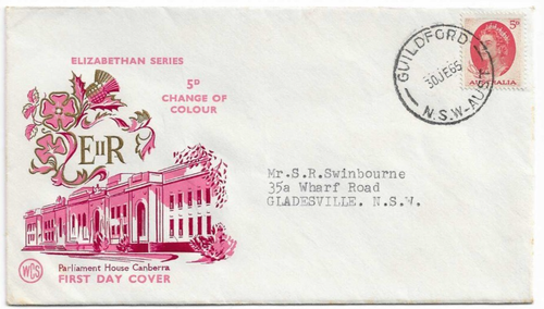 1965 6c QE11 FDC Guilford 30 Je 1965