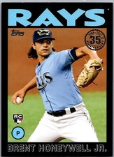 2021 Topps Update Series 1986 35th Anniversary Brent Honeywell Black /299 (RC)