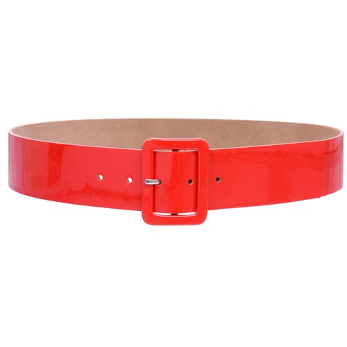 Women's High Waist Patent Leather Wide Fashion Square Belt - Picture 6 of 42