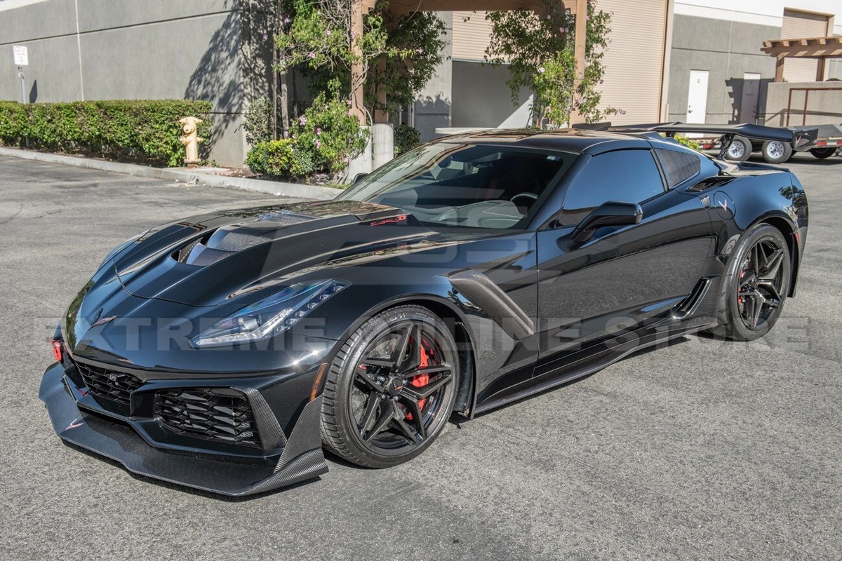 For Corvette C7 ZR1 Factory Extended Carbon Fiber Front Bumper
