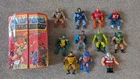 Vintage Masters of the Universe Case and 11 Figurines - He-Man, Skeletor, Merman