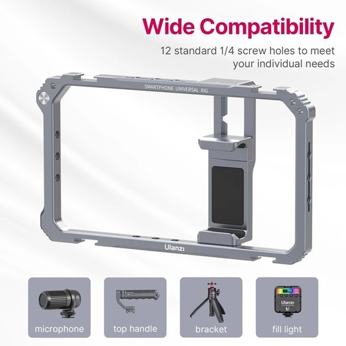 ULANZI Mobile Phone Cage AS001 Handheld Video Stabilizer Universal Alloy Gimbal - Picture 6 of 21