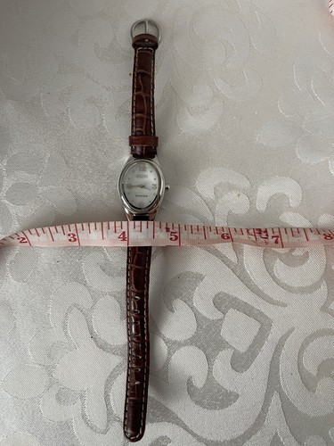 Ecclissi Women Watch Sterling Silver Leather Band Japan Quartz Mov. New Battery - Picture 4 of 8