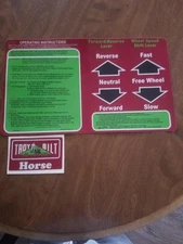 Troybilt tiller decal